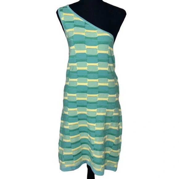 Cotton On Dresses | Cotton On Green Yellow Square Print Curve One Shoulder Knit Mini Dress C27 | Color: Green/Yellow | Size: 14 | Kendallresale's Cotton On Dresses | Cotton On Green Yellow Square Print Curve One Shoulder Knit Mini Dress C27 | Color: Green/Yellow | Size: 14 | Kendallresale's
